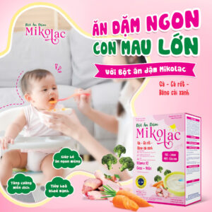 Bột Ăn Dặm Mikolac Gà - Cà Rốt - Bông Cải Xanh