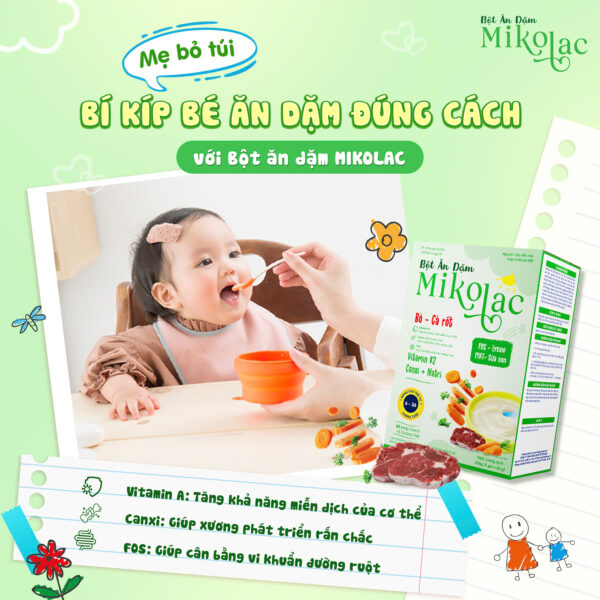 Bột Ăn Dặm Mikolac Bò - Cà Rốt