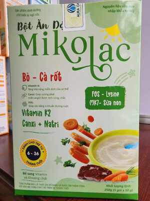 Bột Ăn Dặm Mikolac Bò - Cà Rốt